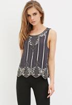 Forever21 Women's  Sequin Chiffon Top