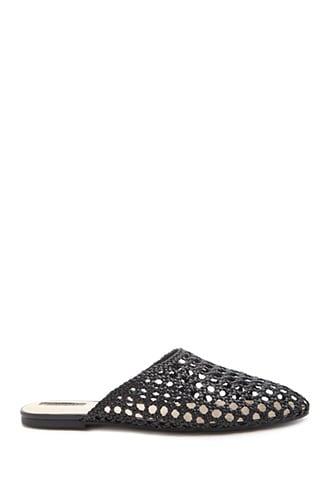 Forever21 Faux Leather Open-weave Mules