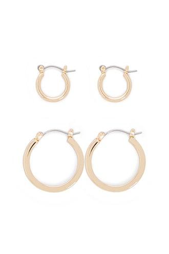 Forever21 Drop Hoop Earring Set