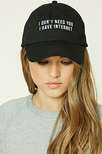 Forever21 I Dont Need You Graphic Cap