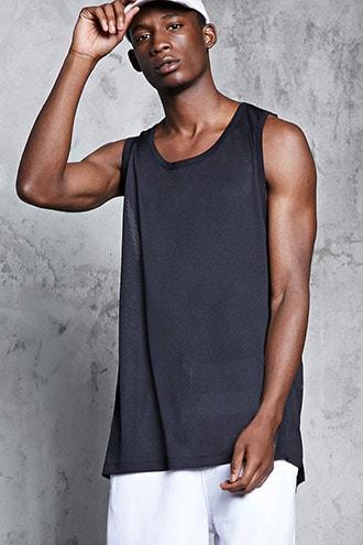 Forever21 Mesh Jersey Tank Top