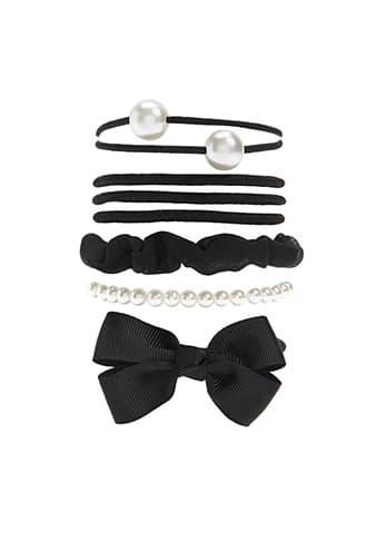 Forever21 Faux Pearl Hair Tie Set