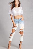 Forever21 Dip-dye Distressed Jeans