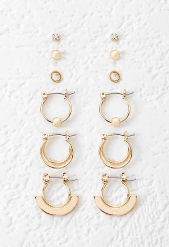 Forever21 Mini Hoop And Stud Set