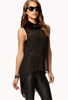 Forever21 Cutout Back High-low Shirt