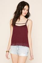 Forever21 Women's  Crochet Caged-front Cami