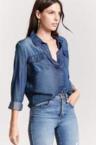 Forever21 Chambray Snap-button Shirt