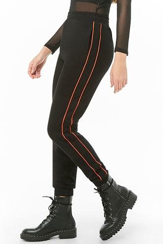 Forever21 Piped-trim French Terry Joggers