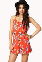 Forever21 Tropical Floral Print Romper