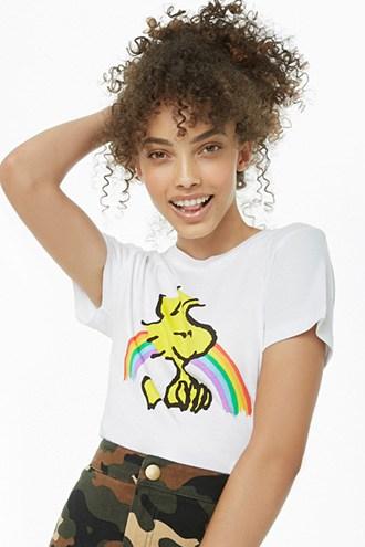 Forever21 Woodstock Rainbow Graphic Top