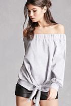Forever21 Knotted Off-the-shoulder Top