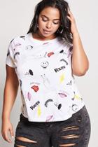 Forever21 Plus Size Multigraphic Tee