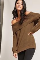 Forever21 Foldover Off-the-shoulder Sweater