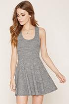Forever21 Women's  Charcoal Heather Heathered Skater Dress