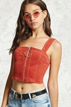 Forever21 Contemporary Corduroy Zip Top