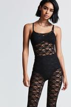 Forever21 Sheer Lace Cami Jumpsuit