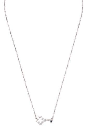 Forever21 Cubic Zirconia Key Charm Necklace