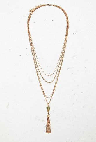 Forever21 Layered Tassel Necklace