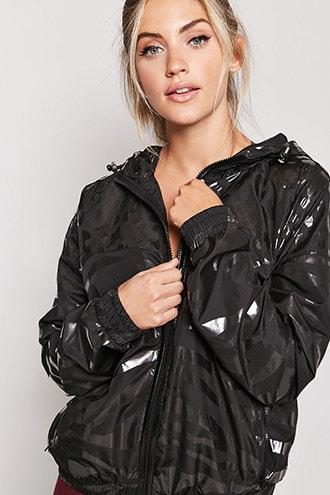 Forever21 Active Animal Print Windbreaker
