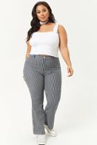 Forever21 Plus Size Striped Flare Jeans