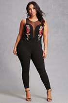 Forever21 Plus Size Embroidered Jumpsuit