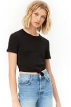 Forever21 Knotted Cropped Tee