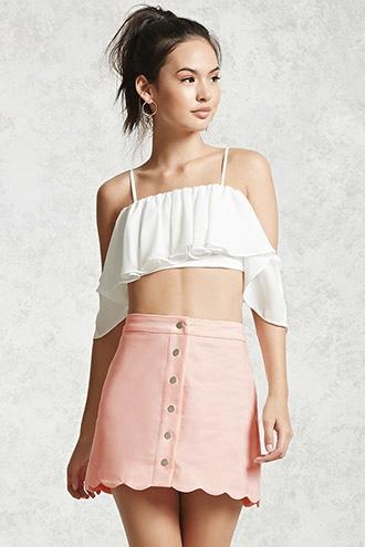 Forever21 Buttoned Mini Skirt