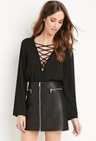 Forever21 Faux Leather Zipped Skirt