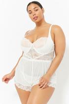 Forever21 Plus Size Fredericks Of Hollywood Valerie Lace Romper