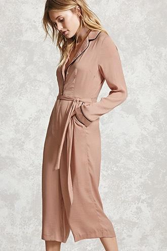 Forever21 Contemporary Satin Jumpsuit