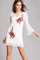 Forever21 Floral Lace Bell Sleeve Dress