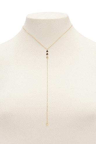 Forever21 Drop Chain Triangle Charm Necklace