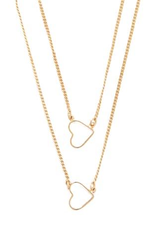 Forever21 Cutout Heart Layered Necklace