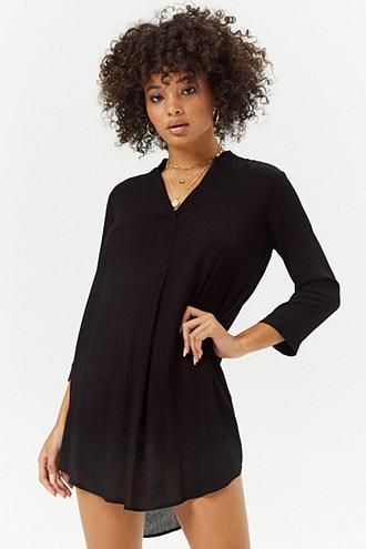 Forever21 Sheer Shirt Dress