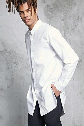Forever21 Slim-fit Longline Shirt