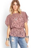 Forever21 Floral Drop Waist Top