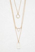 Forever21 Layered Geo Pendant Necklace
