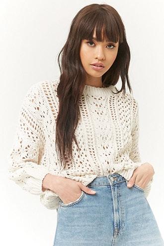Forever21 Oversized Chenille Fisherman Sweater