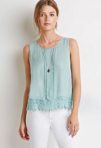 Love21 Crochet-trimmed Tank