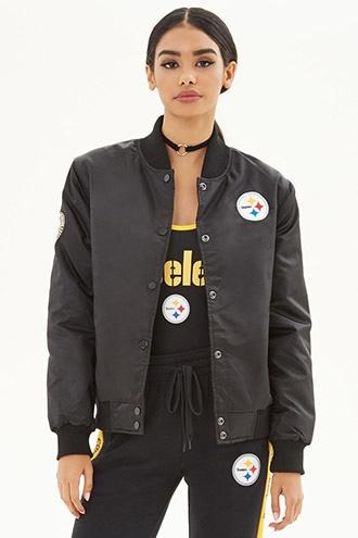 Forever21 Women's  Nfl Steelers Bomber Jacket