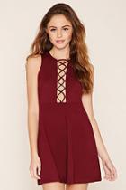 Forever21 Women's  Crisscross Fit And Flare Dress