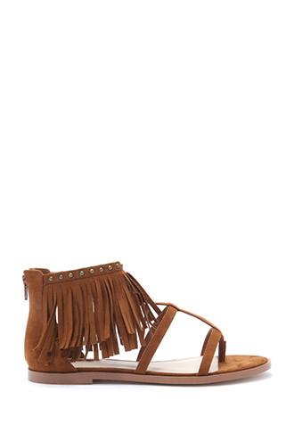 Forever21 Women's  Fringe Caged Sandals