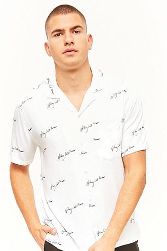 Forever21 Nothing Lasts Forever Graphic Pocket Shirt