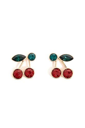 Forever21 Faux Gem Cherry Stud Earrings