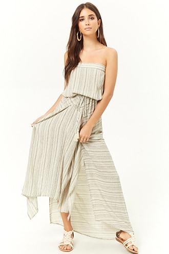 Forever21 Geo-striped High-low Dress