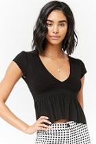 Forever21 Plunging Peplum Top