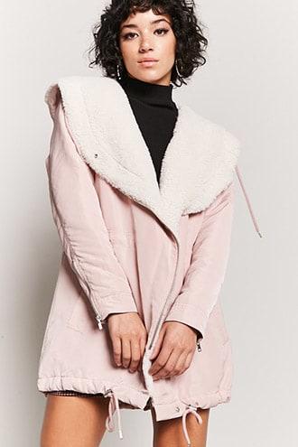 Forever21 Asymmetrical Faux Fur-lined Parka