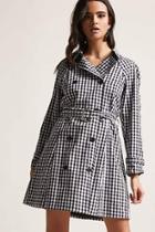 Forever21 Gingham Double-breasted Coat