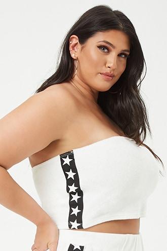 Forever21 Plus Size Star-striped Tube Top