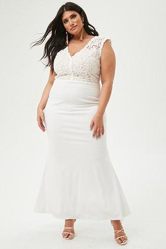Forever21 Plus Size Crochet Mermaid Maxi Dress